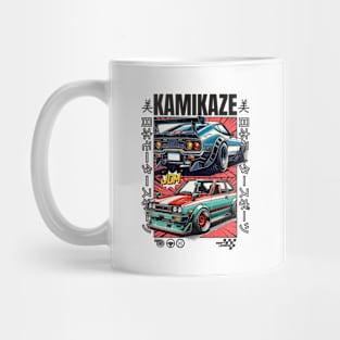 Distressed Retro Comic Kamikaze Japanese JDM Mug